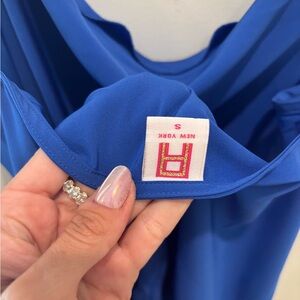 Blue Sleeveless dress by Halston